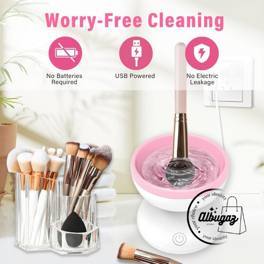 Electric Makeup Brush Cleaner Machine - Automatic | USB Rechargeable & Gentle on Bristles | Random Color